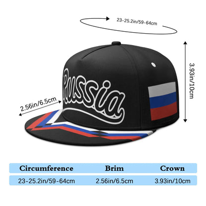 Russia Rus Socialist Flat Brimmed Cap Flag Russian Cccp Ussr Rossiyskaya Hip-hop Hat