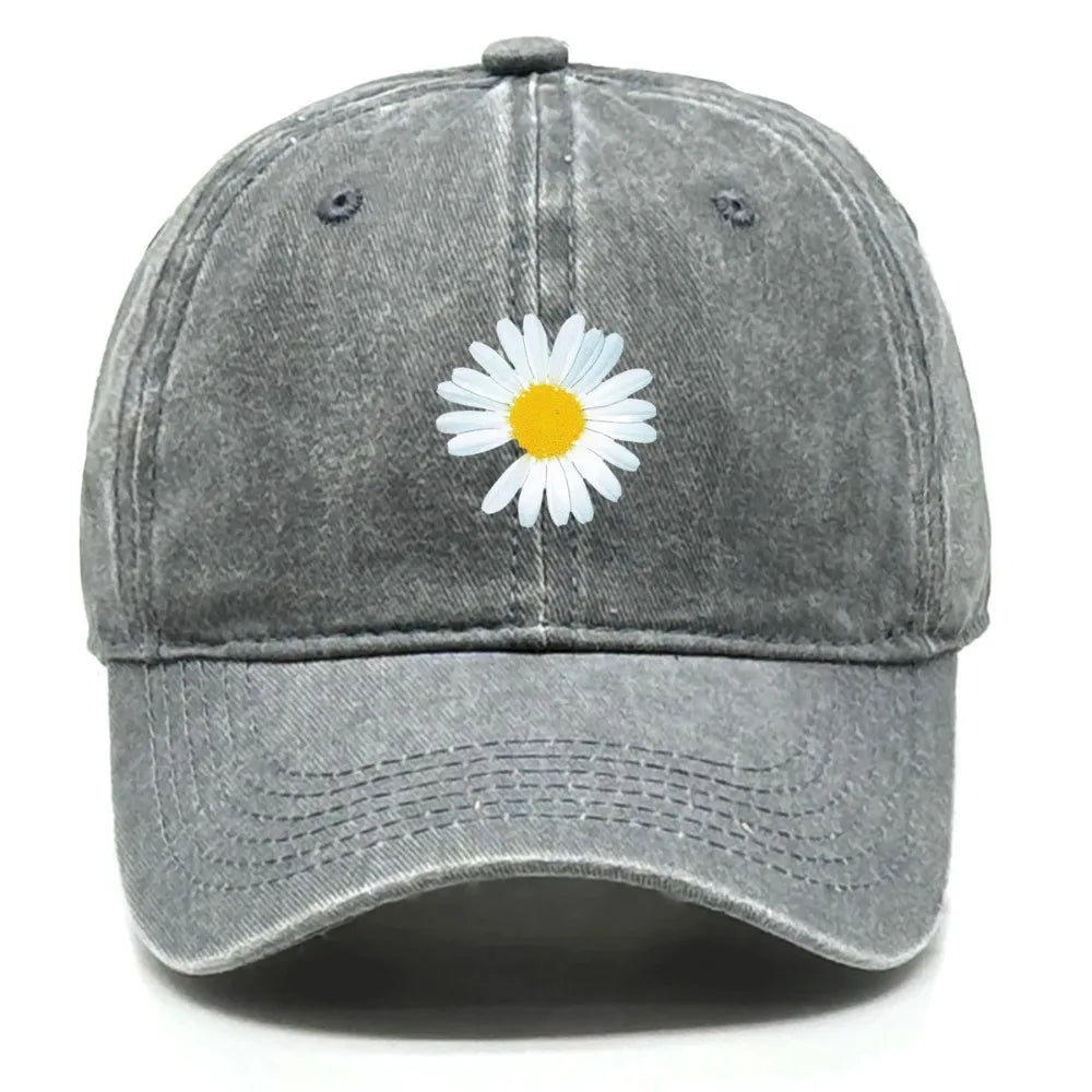 Daisy Print Baseball Cap