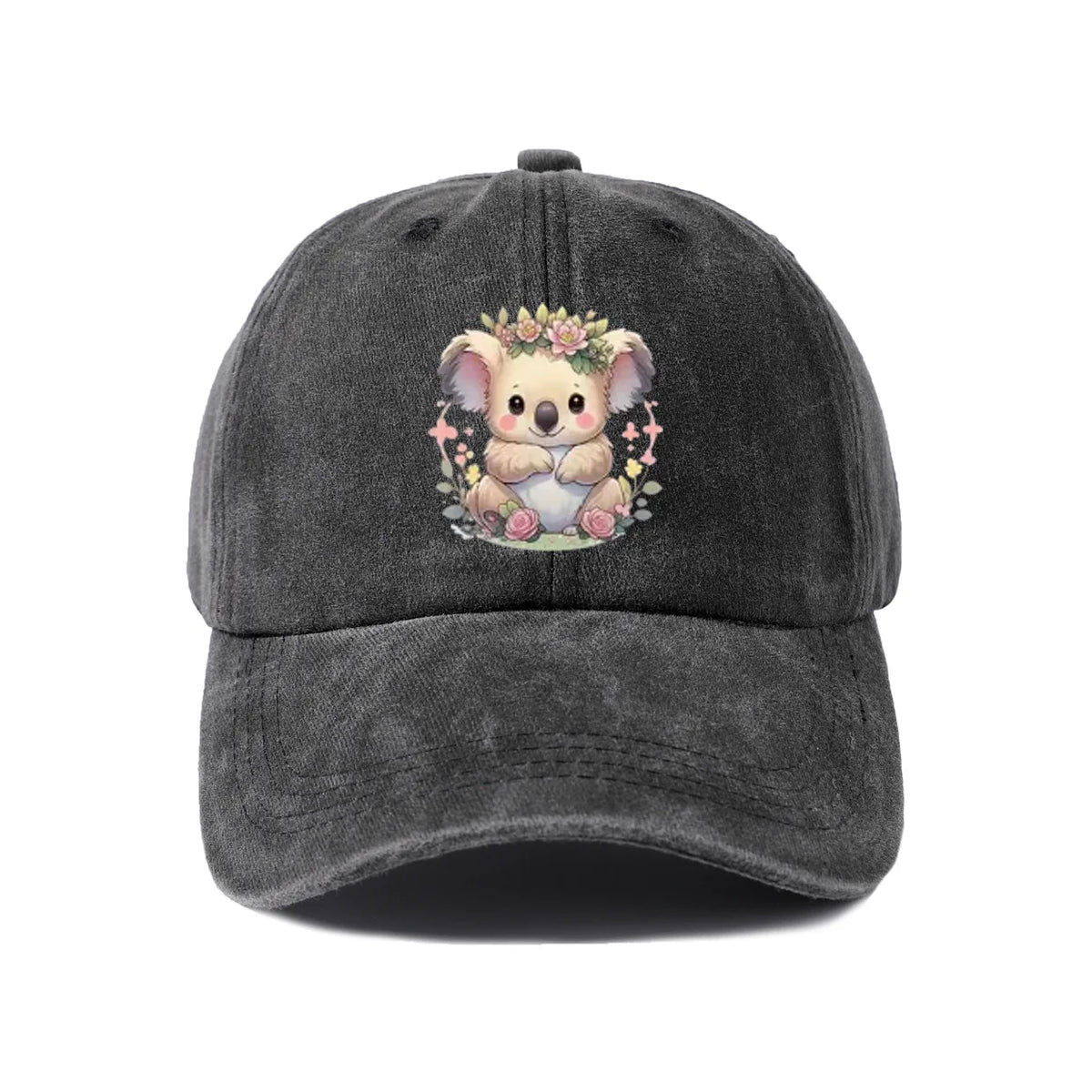 Cute Cartoon Animal Character Baseball Cap Vintage Washed Adjustable Unisex Dad Hat Everyday Gift