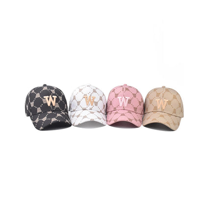 Full-Letter Printed Baseball Cap With 3D Letter Embroidery and Adjustable Design, Suitable For Daily Street Wear.