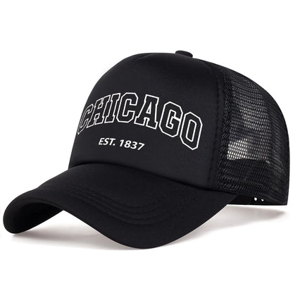 Letter Chicago Baseball Cap Men Women Spring Summer