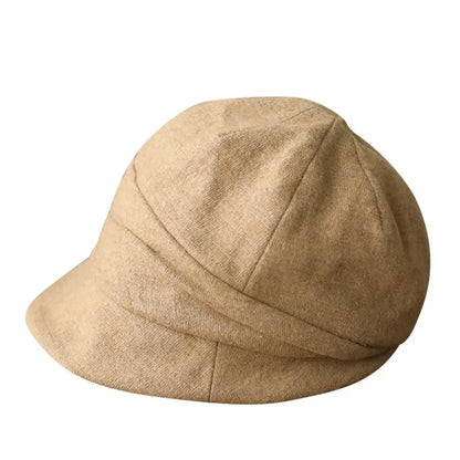 Winter Wool Felt Beret & Bucket Hat - Thermal Lined Vintage Newsboy Cap