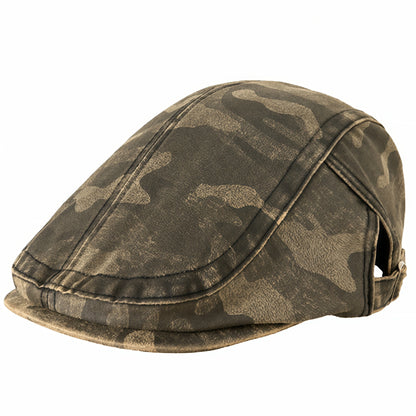 Military Style Cotton Camouflage Ivy Cap Dad Casual Flat Driving Hat