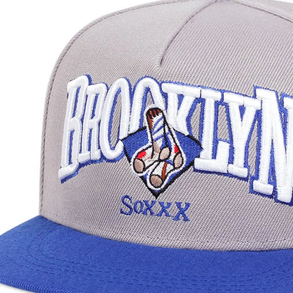 Brooklyn Socks Embroidery Snapback Cap Summer Leisure