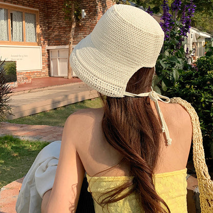 Women Fashion Solid Color Breathable Wide Brim Sun Visors