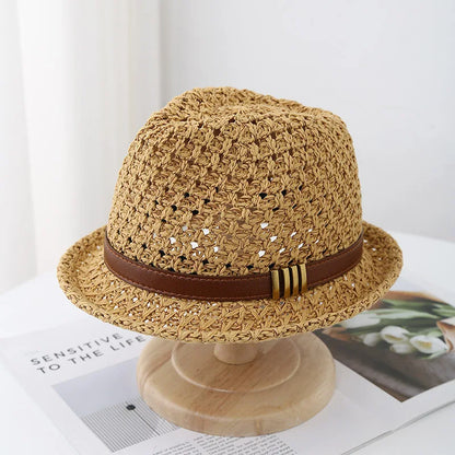 Unisex 90s Retro Bucket Hat Korean Belt Jazz Cap