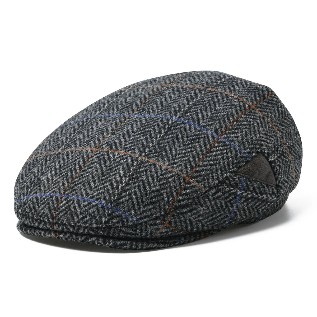 Men’s Herringbone Wool Blend Tweed Newsboy Ivy Hat
