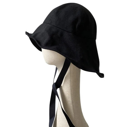 Summer Breathable Linen Dome Bucket Hat Women