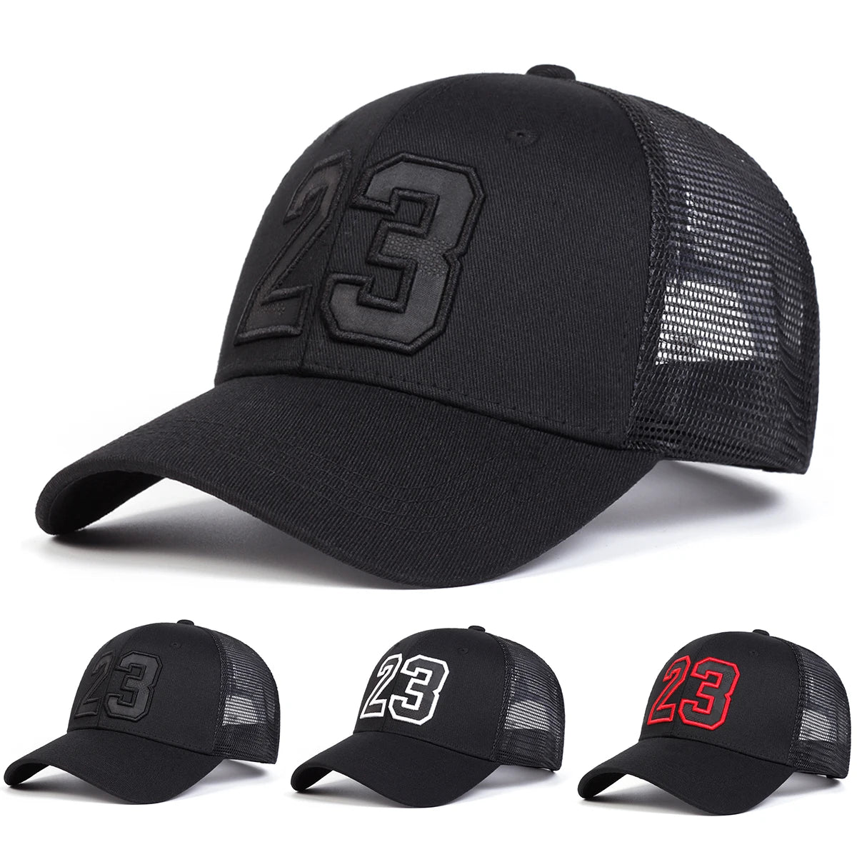 Unisex 23 Embroidery Baseball Net Caps Hip Hop Cap Spring Summer