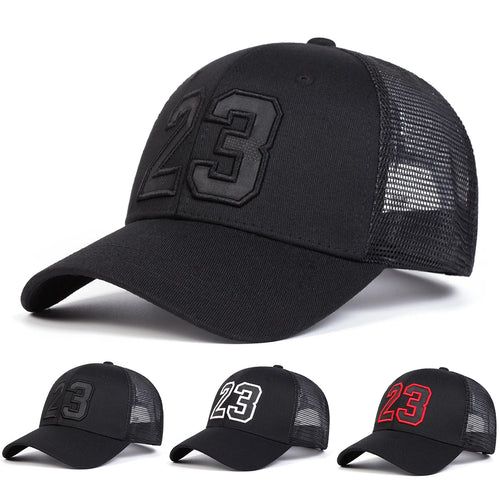 Unisex 23 Embroidery Baseball Net Caps Hip Hop Cap Spring Summer