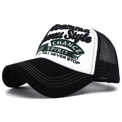 Summer Y2k Letter Embroidery Mesh Baseball Cap for Men Women