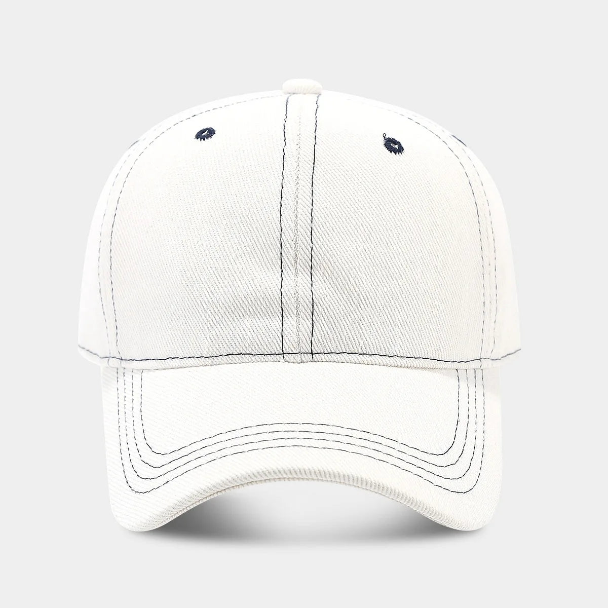 Solid Color Denim Baseball Cap For Women Korean Casual Duckbill Cap