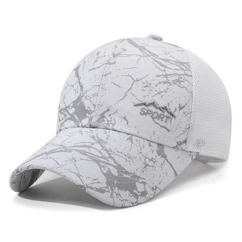 New Summer Men's Sun Hat, Outdoor Sports Visor, Mesh Back Baseball Cap