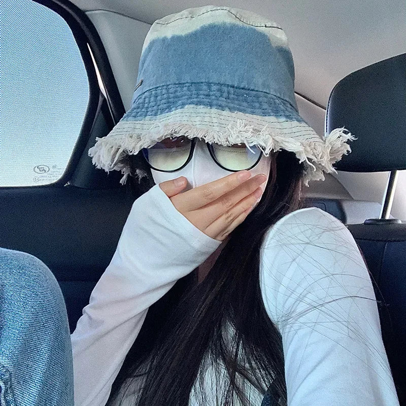 Women Japanese Big Head Retro Basin Cap