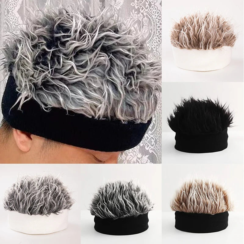 Hot Sale Women Men Creative Wig Hat Funny Short Hair Caps