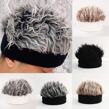 Hot Sale Women Men Creative Wig Hat Funny Short Hair Caps
