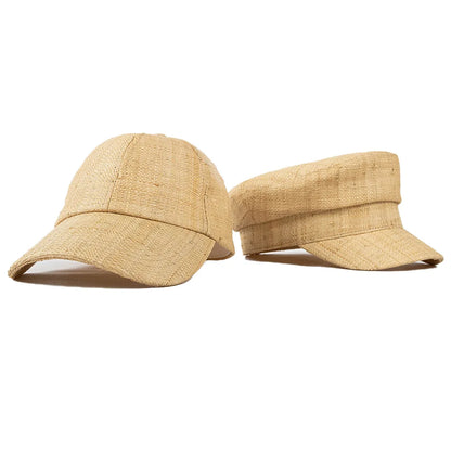 Summer Raffi Grass Solid Tough Light Breathable Sport Baseball Hat