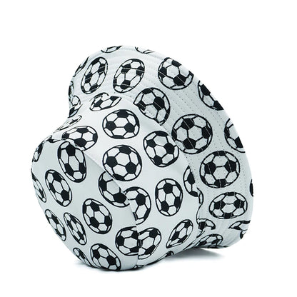 Football Basketball Printing Bucket Hat Soccer Balls Pattern Fisherman Hats Cartoon Double Sides