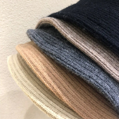 Hip Hop Korean Thicken Warmer Knitted Autumn Felt Wool Hat Bucket Hat