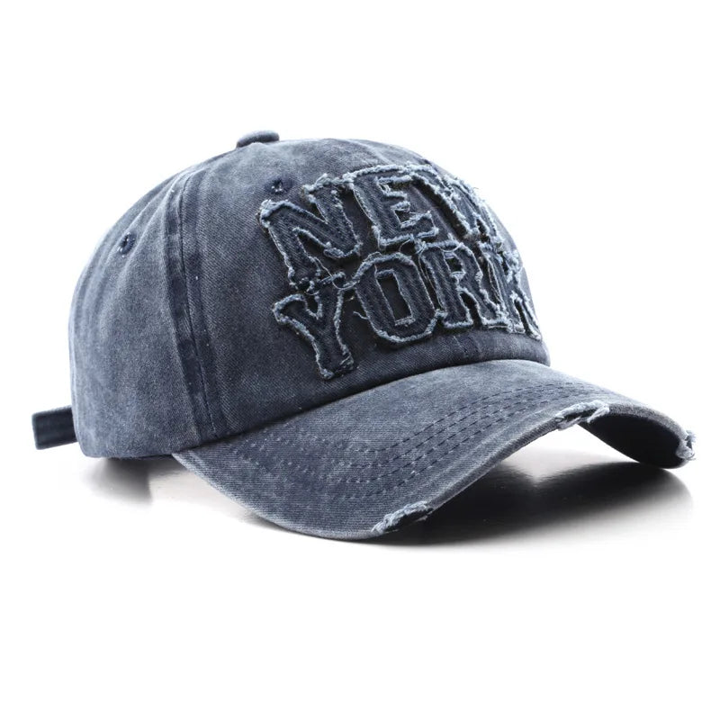 Retro New York Letter Embroidery Baseball Caps Spring Summer Men Women