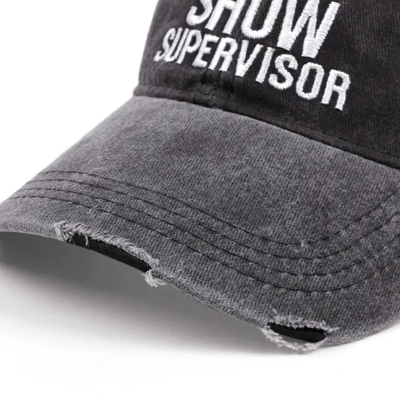 Vintage Washed Denim Baseball Caps For Women Men