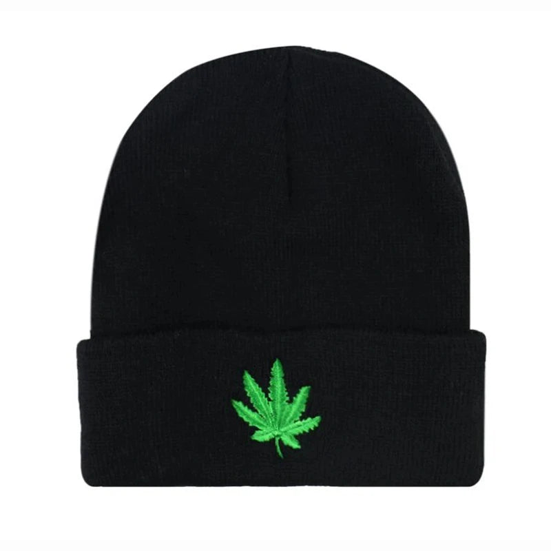 Winter Maple Leaf Woolen Hat Outdoor Fashion Hip Hop
