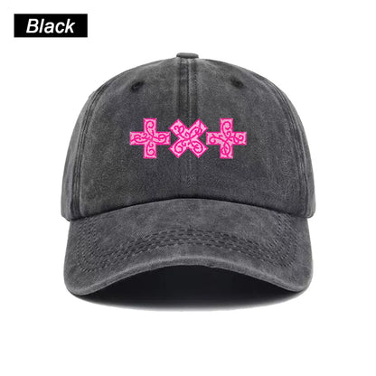 Washed Printed Trucker Style Unisex Cotton Streetwear Summer Sun Hat