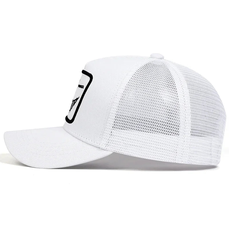 Unisex X Smiling Face Teeth Embroidery Baseball Net Caps