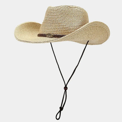 Summer UPF50+ Wide Brim Sun Hat Outdoor Western Cowboy Fisherman Cap