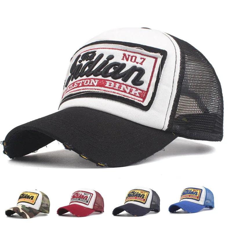 Streetwear Letter Embroidery Mesh Dad Baseball Cap Fashion Snapback