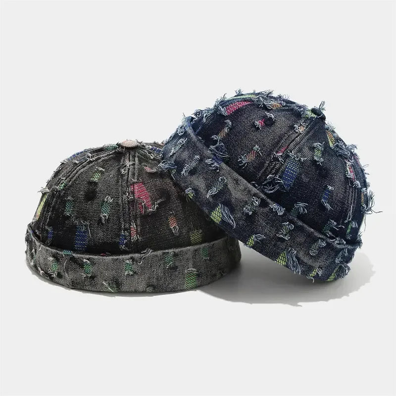 Cotton Print Docker Cap Brimless Hat