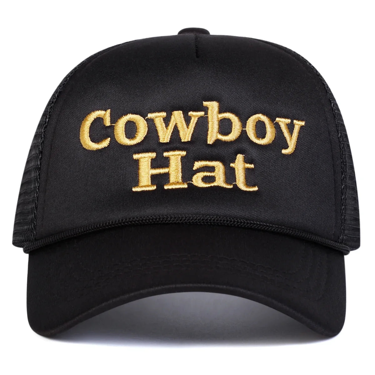 Unisex Cowboy Hat Letter Embroidery Baseball Net Caps Spring Summer