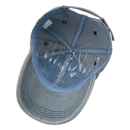 2024 New Solid Color Ripped Baseball Cap Washed Denim