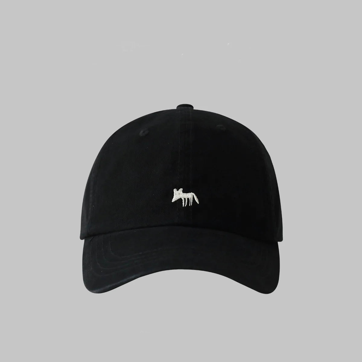 Muji Little Fox Embroidered Baseball Cap