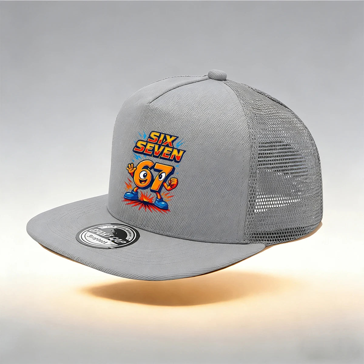 1/2PC Flat Brim Mesh Snapback Hat