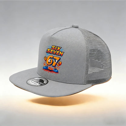 1/2PC Flat Brim Mesh Snapback Hat