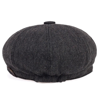 Men Casual Newsboy Hat Peaky Spring Autumn Diamond Check Retro Beret Hat