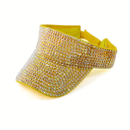 New Women's Shiny Rhinestone Sun Hat