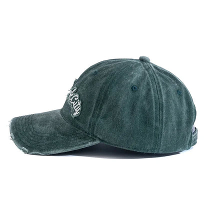 Unisex Retro Style Baseball Cap New York City Embroidery Washed Cotton Cap Men Women