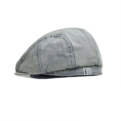 Retro Cotton Denim Berets For Men