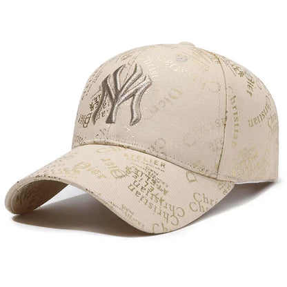 Baseball Cap Full Print Letters Embroidery Casual Wind Hat Fashion Men and Women