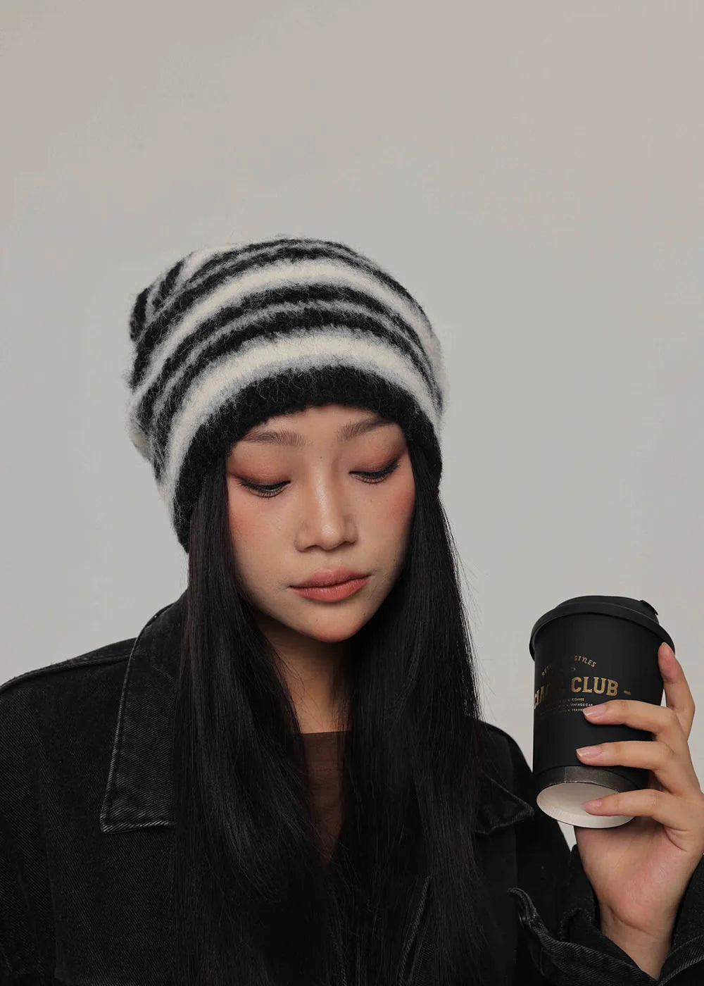 Striped Knitted Beanies Hats For Women & Men
