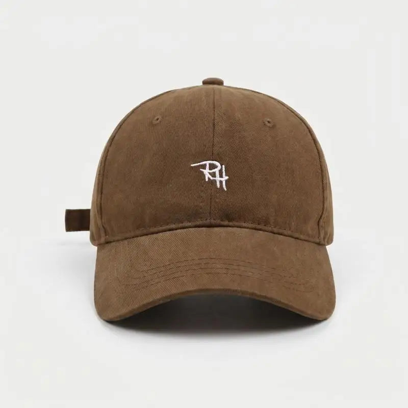 Unisex RH Letter Embroidery Baseball Cap Summer Casual Hat Outdoor Shade Adjustable Hip Hop Hats