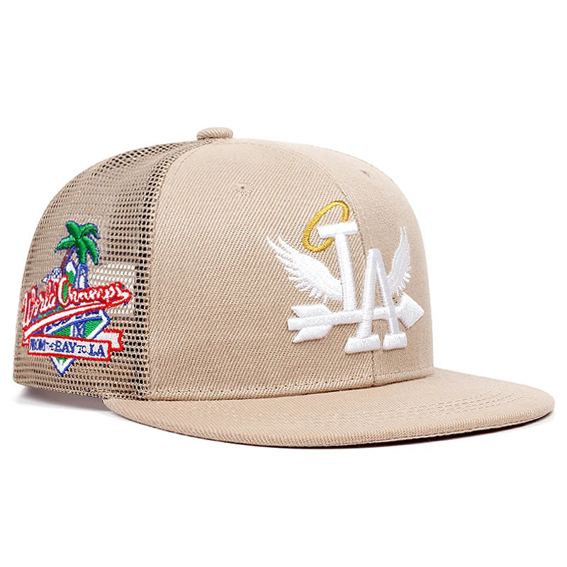 Letter Wing Pattern Side Coconut Tree Embroidery Fashion Baseball Hat