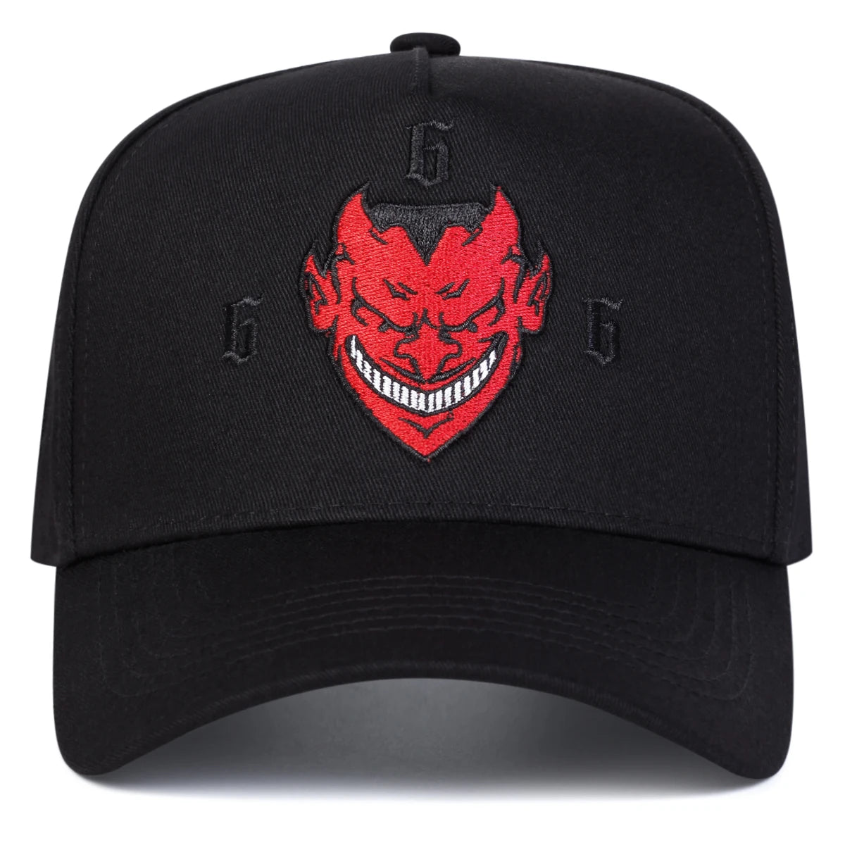 Unisex Red Face Grimace Embroidery Baseball Caps Spring Autumn