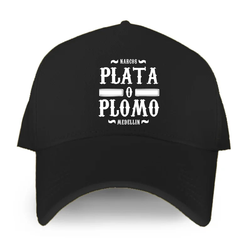 Funny Narcos Plata O Plomo Cotton Baseball Cap