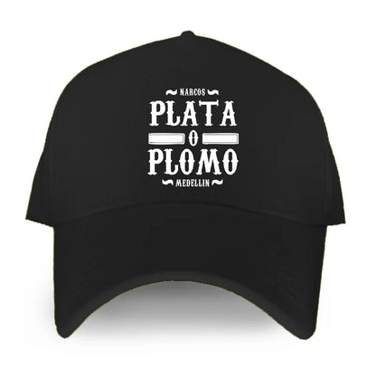 Funny Narcos Plata O Plomo Cotton Baseball Cap