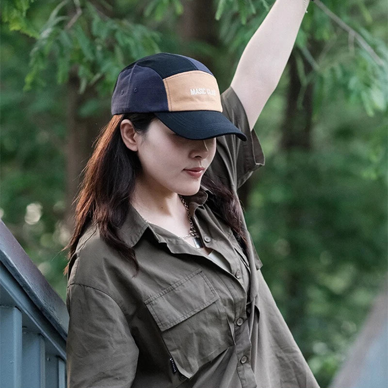 American Color Block Letter Retro Baseball Hats New Men Woman