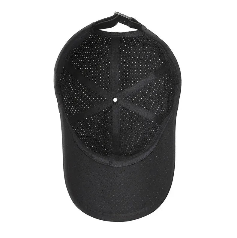 Edging Quick Drying Hat Casual Versatile Trendy Baseball Cap Fashion Outdoor Sports Breathable Black Cap