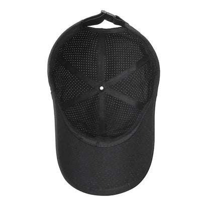 Edging Quick Drying Hat Casual Versatile Trendy Baseball Cap Fashion Outdoor Sports Breathable Black Cap